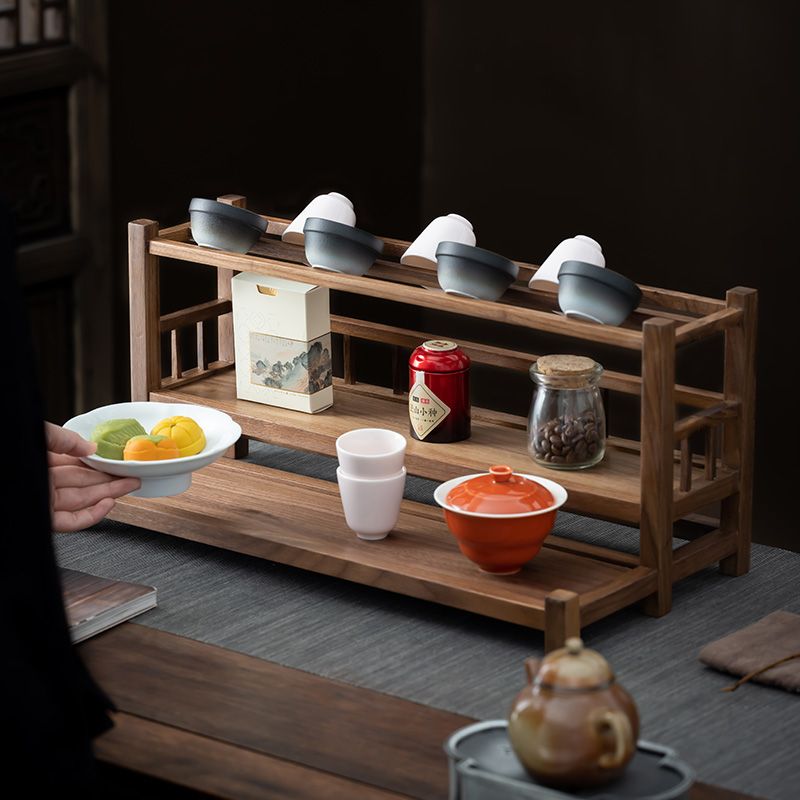 【汀和大福】純手工匠製・胡桃木茶具置物架,嚴選北美胡桃木|耐用防潮,越用越有韻味! 【汀和大福】純手工匠製・胡桃木茶具置物架,嚴選北美胡桃木|耐用防潮,越用越有韻味!